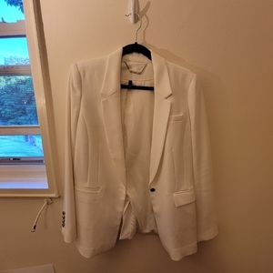 White Textured Blazer